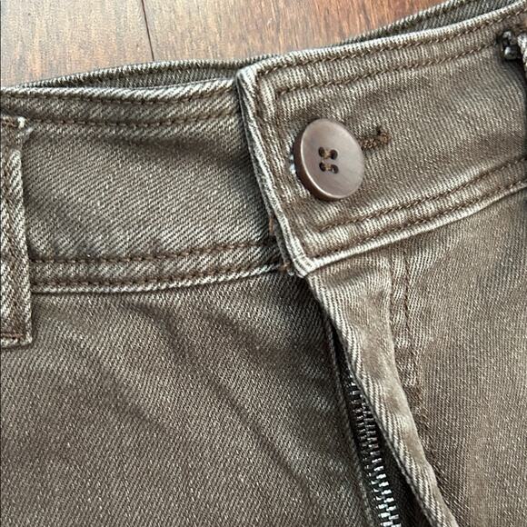 Miou Muse Straight Wide Leg Denim Pants in Mushroom, Size Small (XS Waist) - Picture 4 of 15